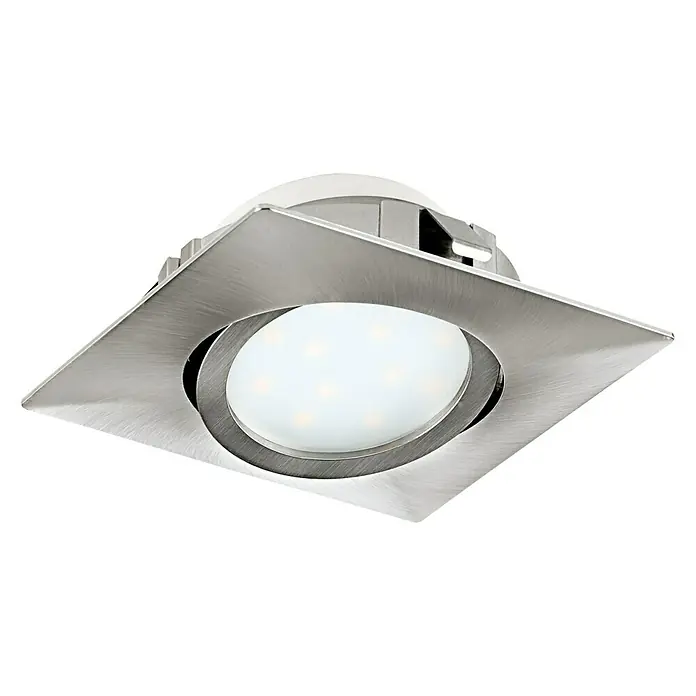 Eglo Ugradbena LED svjetiljka - 6 W, D x Š x V: 8,4 x 8,4 x 4 cm, Mat nikal, Topla bijela - Pogled sprijeda