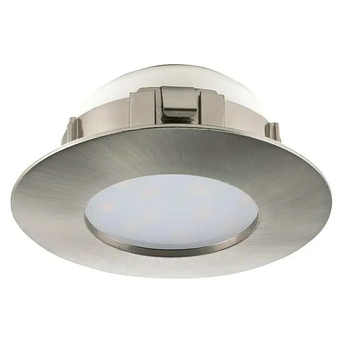 Eglo Ugradbena LED svjetiljka Pineda - 6 W, D x Š x V: 7,8 x 7,8 x 3,5 cm, Mat nikal, Topla bijela - Pogled sprijeda