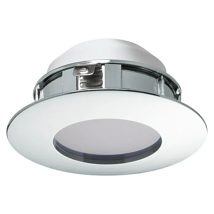 Eglo Ugradbena LED svjetiljka Pineda - 6 W, D x Š x V: 7,8 x 7,8 x 3,5 cm, Krom, Topla bijela - Pogled sprijeda