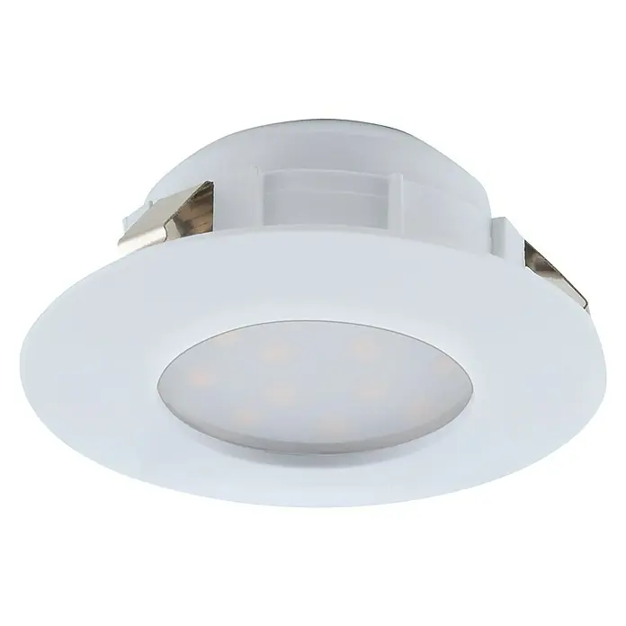 Eglo Ugradbena LED svjetiljka Pineda - 6 W, D x Š x V: 7,8 x 7,8 x 3,5 cm, Bijele boje, Topla bijela - Pogled sprijeda