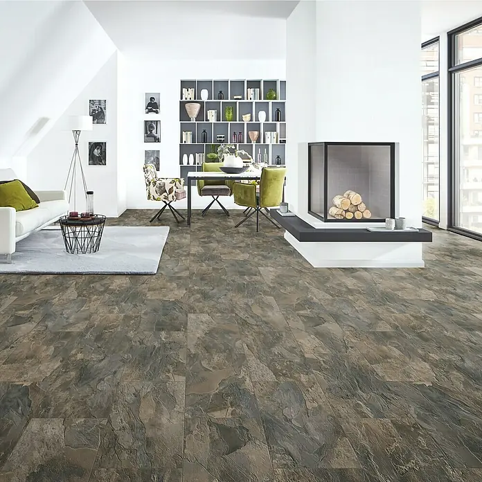 LOGOCLIC Ceramico Laminat Silent - 635 x 327 x 8 mm, Fliesenoptik - Stimmungsaufnahme