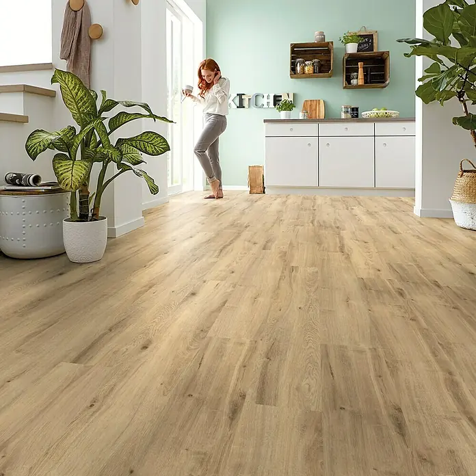 Decolife Designboden Nature Oak Country - 1.220 x 185 x 10,5 mm, Landhausdiele - Stimmungsaufnahme