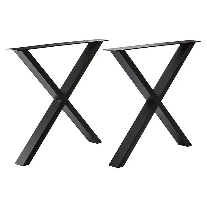 Pur Iternal Black Edition Noga stola - 700 x 100 x 723 mm, Crne boje, X-oblik, Namijenjeno za: Dimenziju stolova 80 - 90 cm, 2 Kom. - Dijagonalni pogled