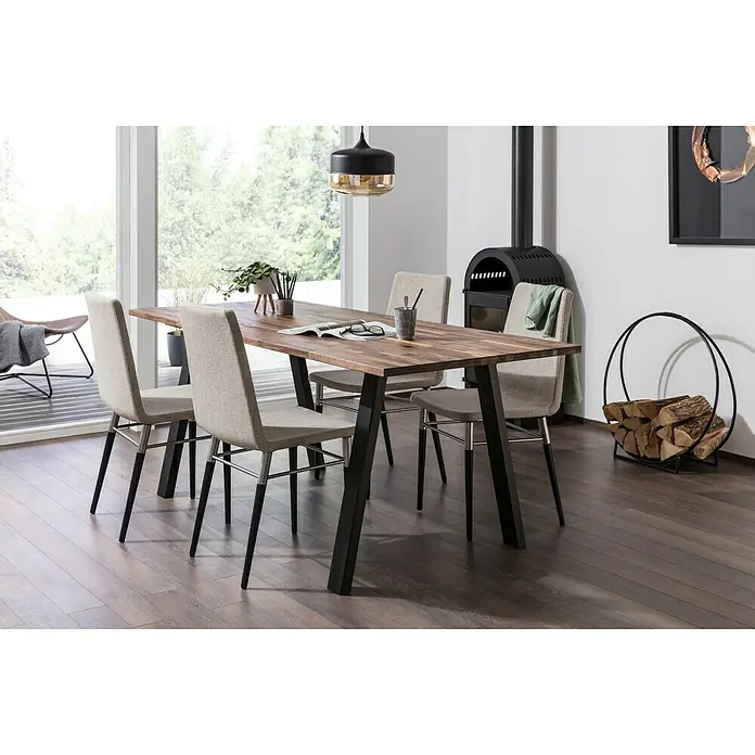 Pur Iternal Black Edition Noga stola - 800 x 150 x 723 mm, Crne boje, U oblik, Namijenjeno za: Dimenziju stolova 80 - 90 cm, 2 Kom. - Živopisni prikaz