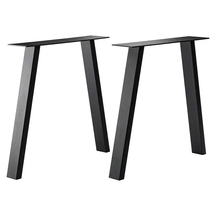 Pur Iternal Black Edition Noga stola - 800 x 150 x 723 mm, Crne boje, U oblik, Namijenjeno za: Dimenziju stolova 80 - 90 cm, 2 Kom. - Dijagonalni pogled