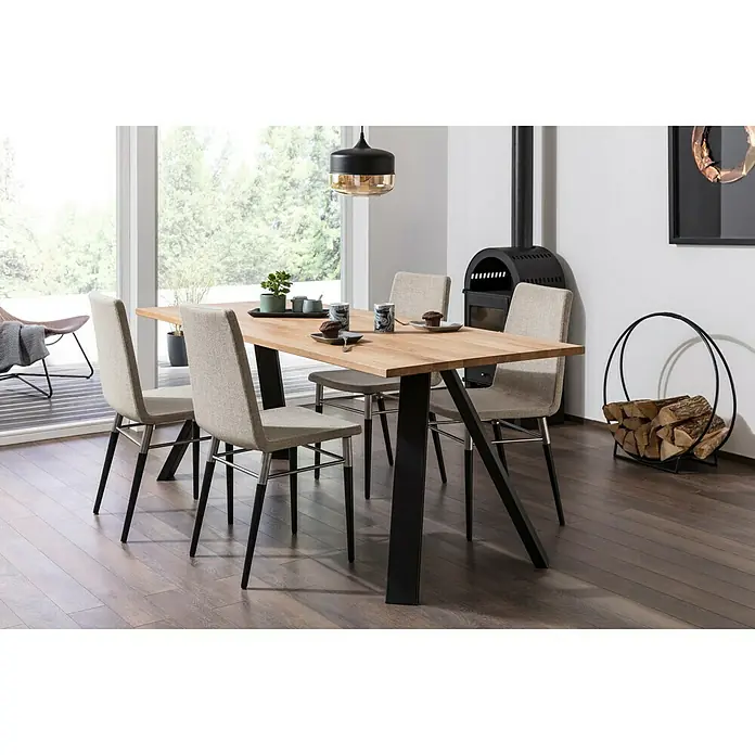 Pur Iternal Black Edition Noga stola - 700 x 374 x 723 mm, Crne boje, V oblik, Namijenjeno za: Dimenziju stolova 80 - 90 cm, 2 Kom. - Živopisni prikaz