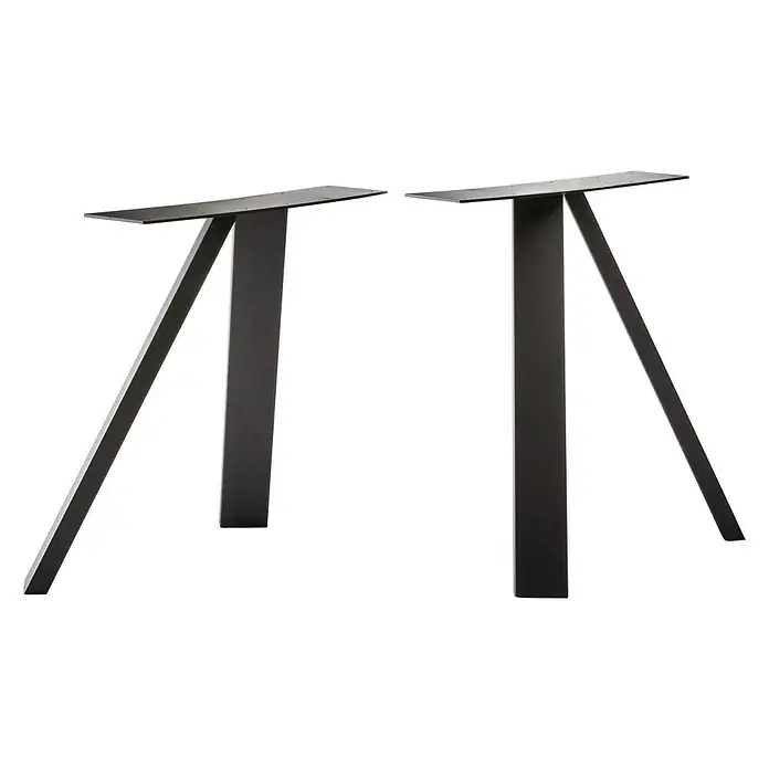 Pur Iternal Black Edition Noga stola - 700 x 374 x 723 mm, Crne boje, V oblik, Namijenjeno za: Dimenziju stolova 80 - 90 cm, 2 Kom. - Dijagonalni pogled