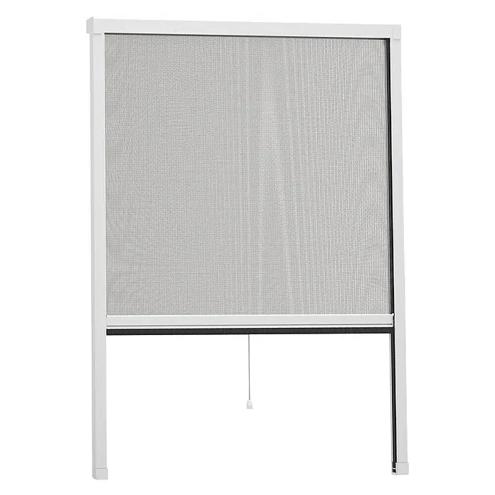 Easy Life easyHold Insektenschutz-Fensterrollo - B x H: 80 x 130 cm, Farbe Rahmen: Weiß, Klemmbefestigung - Vorderansicht