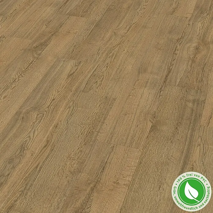 Egger Home Dizajnerske podne obloge GreenTec Elva Eiche Braun - 1.292 x 193 x 7,5 mm, Rustikalni pod - Pogled s lijeve strane