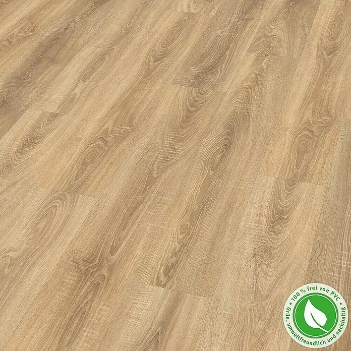 Egger Home Dizajnerske podne obloge GreenTec Eiche Sägerau Braun - 1.292 x 193 x 7,5 mm, Rustikalni pod - Pogled s lijeve strane