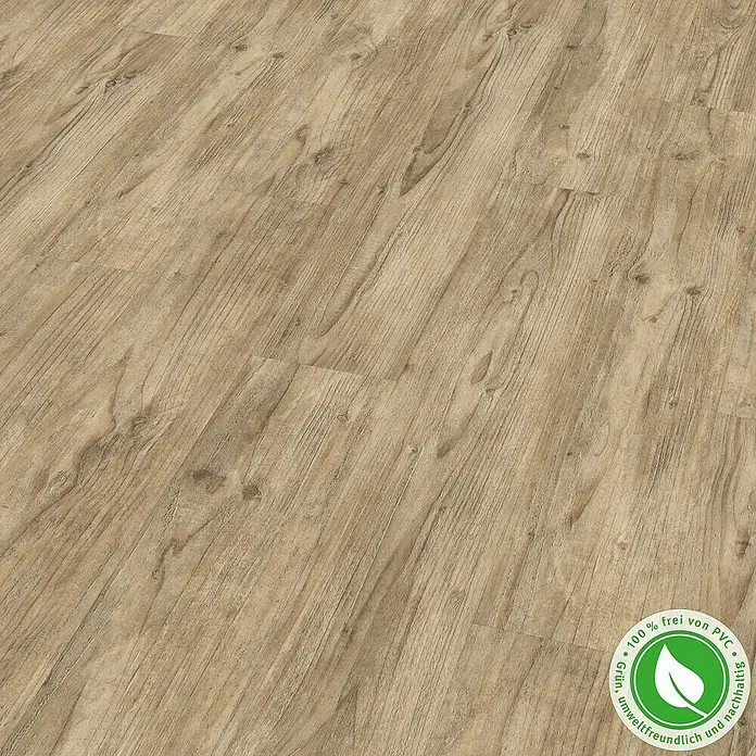 Egger Home Designboden GreenTec Carpio Pinie - 1.292 x 193 x 7,5 mm, Landhausdiele - Linke Seitenansicht