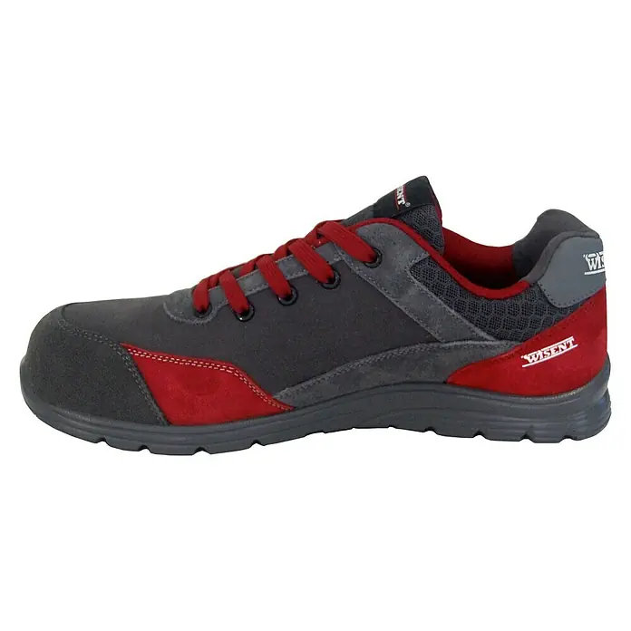 Wisent Zapatos de seguridad - Rojo, 41, Categoría de protección: S3 - Vista de perfil izquierdo