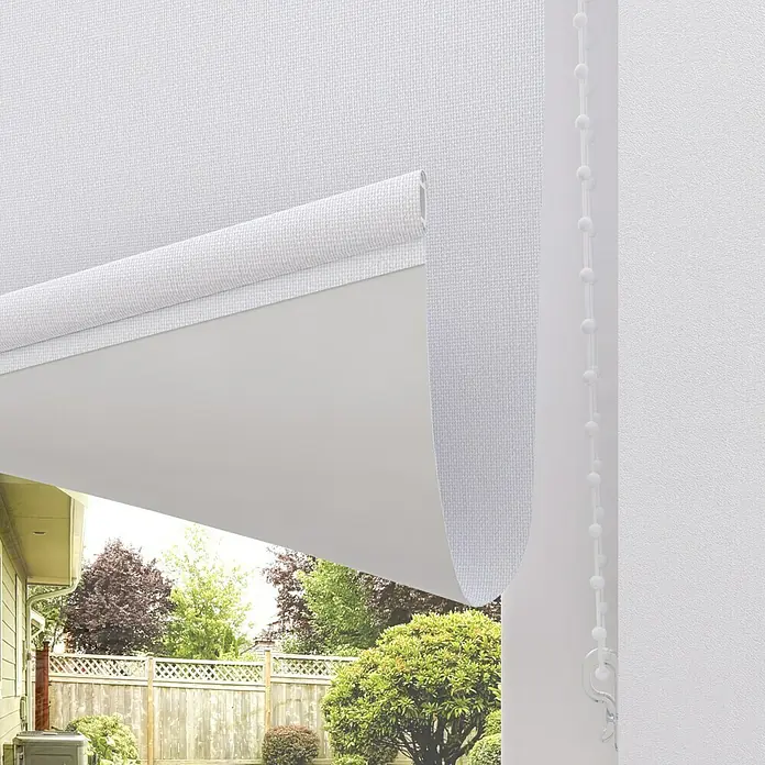 Verdunkelungsrollo - B x H: 50 x 275 cm, Schneeweiß - Detailaufnahme
