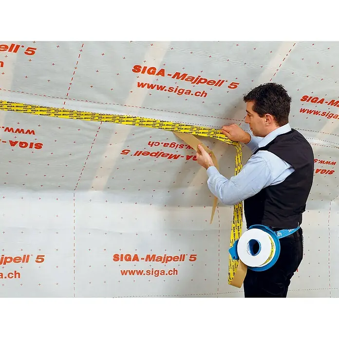 Siga Klebeband Sicrall 60 - 40 m x 60 mm, Spezialpapier verstärkt - Anwendungsbeispiel