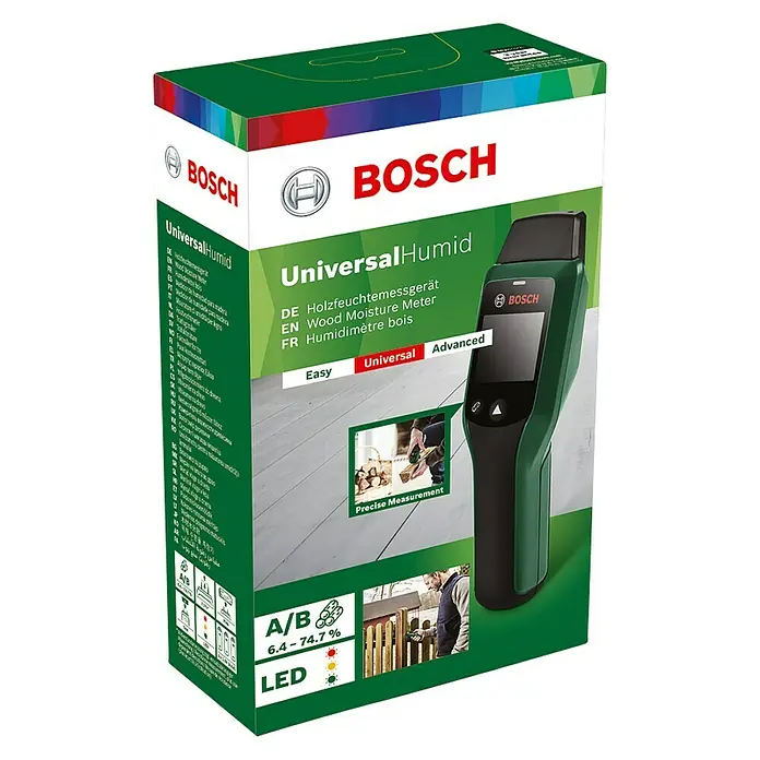 Bosch Feuchtigkeitsmessgerät UniversalHumid - Geeignet für: Holz - Linke Seitenansicht