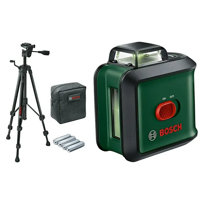 Bosch Universal Kreuzlinienlaser Level 360 - Max. Arbeitsbereich: 12 m, 7 -tlg. - Vorderansicht
