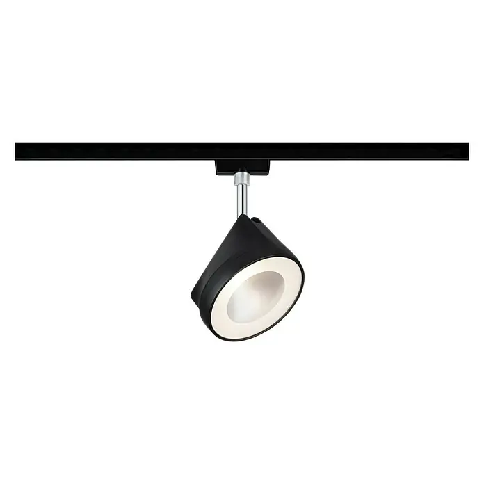 Paulmann URail LED-Spot Arena - Schwarz, Chrom, 14 W - Vorderansicht