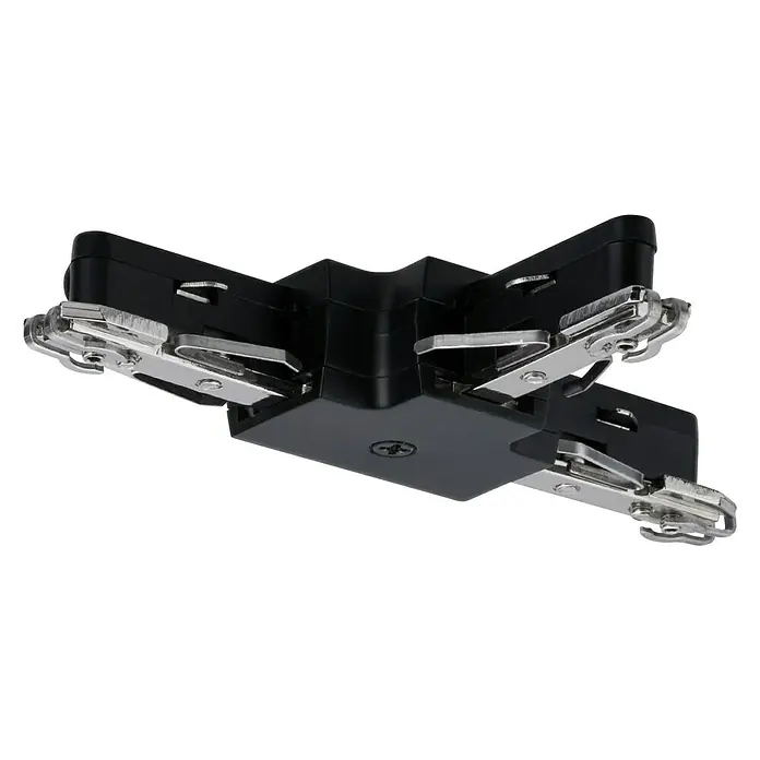 Paulmann URail T-Verbinder - Schwarz, L x B x H: 104 x 62 x 18 mm - Vorderansicht