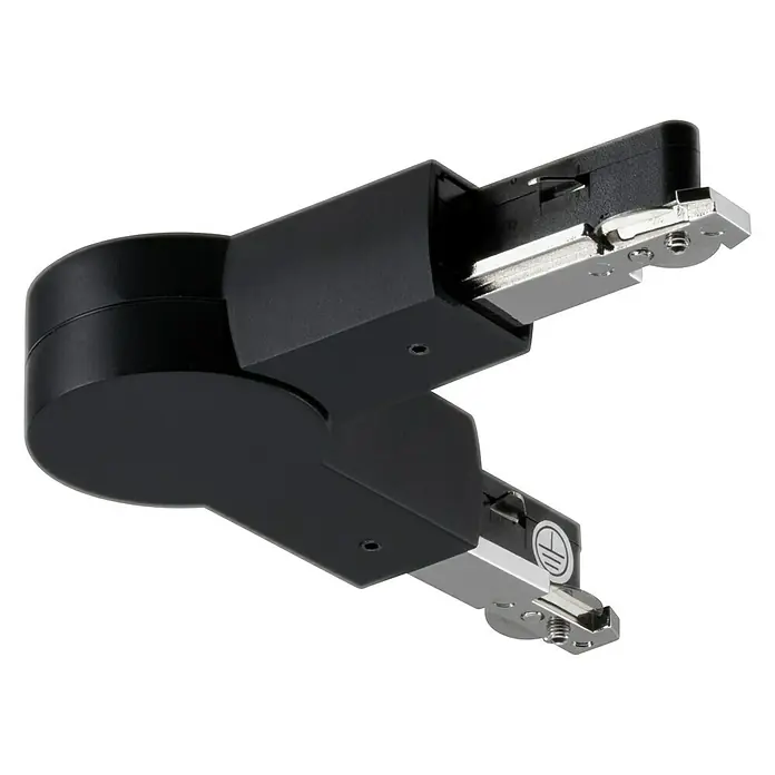 Paulmann URail Gelenkverbinder - Schwarz, L x B x H: 157 x 36 x 18 mm - Vorderansicht