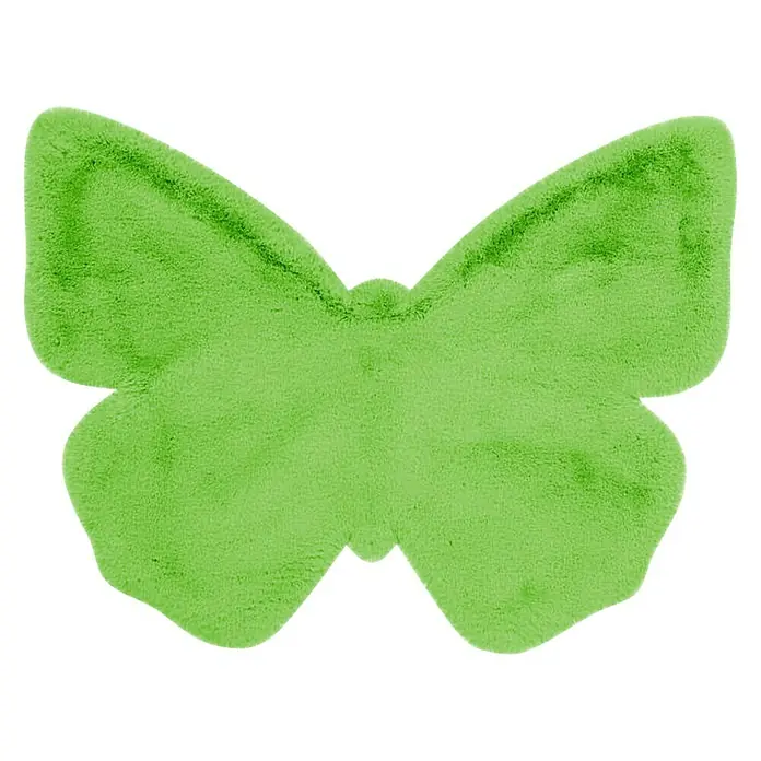 Kayoom Kids Deko-Kunstfell Schmetterling - Grün, 90 x 70 cm, 100 % Polyester - Ansicht von oben