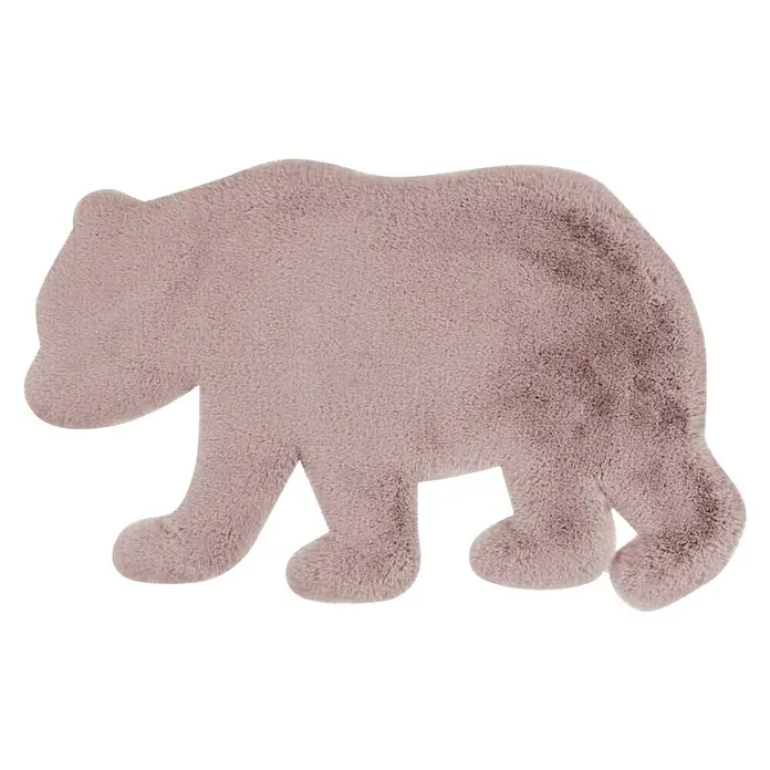 Kayoom Kids Deko-Kunstfell Bär - Rosa, 90 x 53 cm, 100 % Polyester - Ansicht von oben