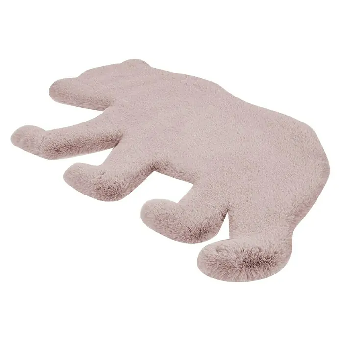 Kayoom Kids Deko-Kunstfell Bär - Rosa, 90 x 53 cm, 100 % Polyester - Rechte Seitenansicht
