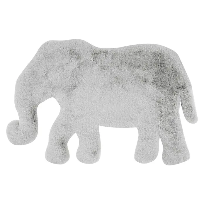 Kayoom Kids Deko-Kunstfell Elefant - Grau/Blau, 90 x 60 cm, 100 % Polyester - Ansicht von oben