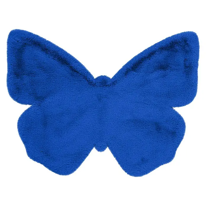 Kayoom Kids Deko-Kunstfell Schmetterling - Blau, 90 x 70 cm, 100 % Polyester - Ansicht von oben