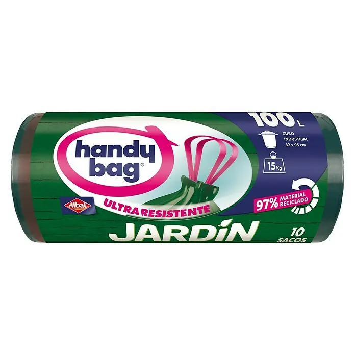 Handy bag Bolsas de basura Jardín - 100 l, 10 ud. - Vista frontal