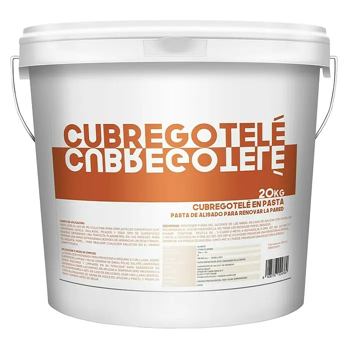 Masilla premezclada cubregotelé - 20 kg - Vista frontal