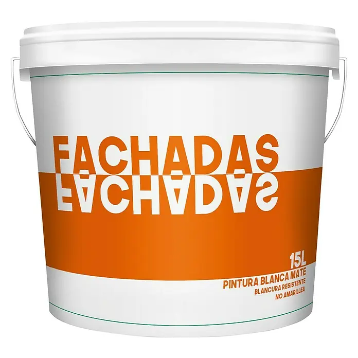 Pintura para fachadas Myhaus PP - Blanco, 15 l, Mate - Vista frontal