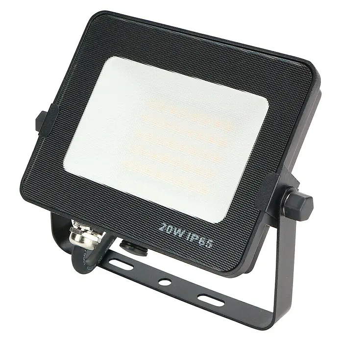 Proyector LED FLHAK - 20 W, Color de luz: Blanco frío, IP65, Negro
