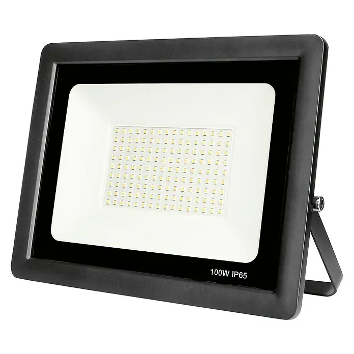 Proyector LED Eko - 100 W, Color de luz: Blanco neutro, IP65, Negro
