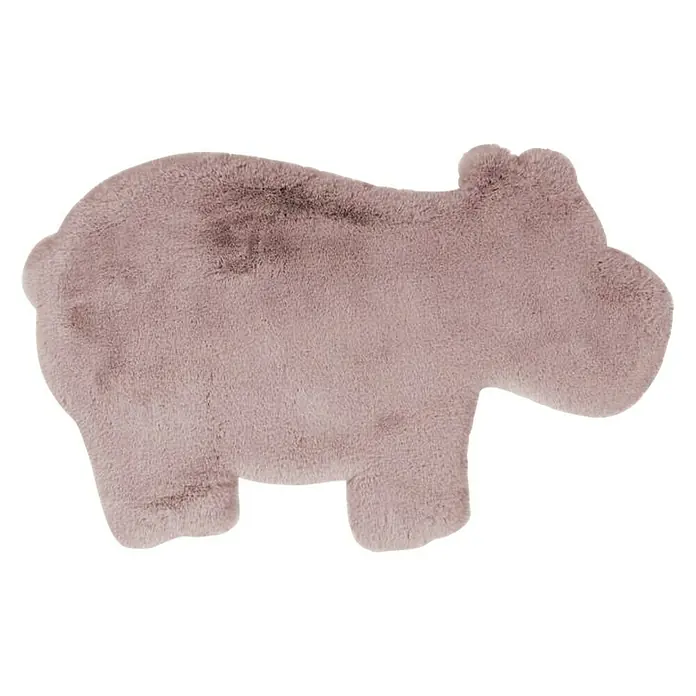 Kayoom Kids Deko-Kunstfell Hippo - Rosa, 90 x 55 cm, 100 % Polyester - Ansicht von oben