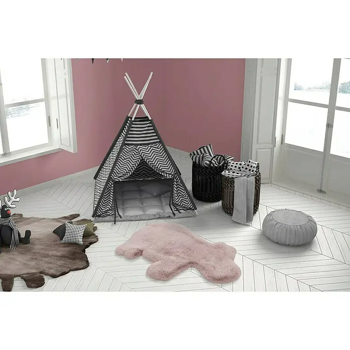 Kayoom Kids Deko-Kunstfell Hippo - Rosa, 90 x 55 cm, 100 % Polyester - Stimmungsaufnahme