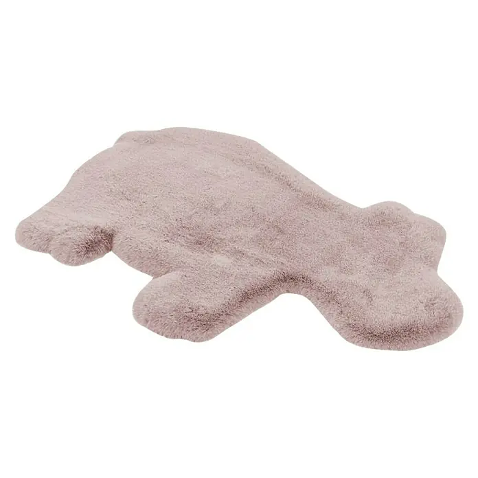 Kayoom Kids Deko-Kunstfell Hippo - Rosa, 90 x 55 cm, 100 % Polyester - Rechte Seitenansicht