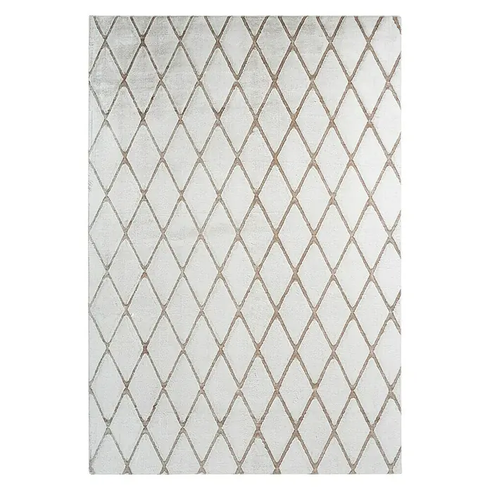 Kayoom Hochflorteppich Vivica 225 - Taupe, 150 x 80 cm, 100 % Polyester - Ansicht von oben