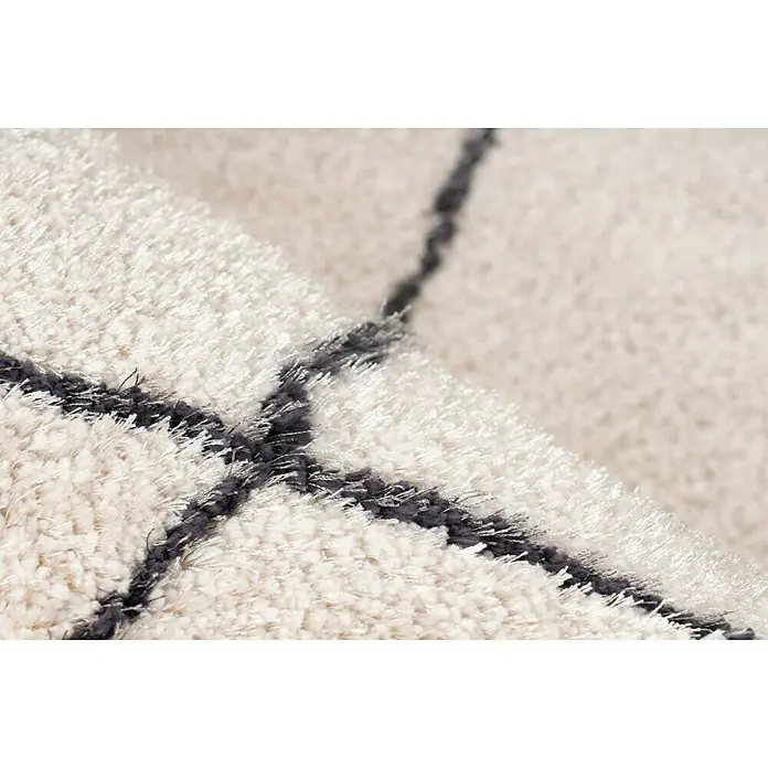 Kayoom Hochflorteppich Orlando 525 - Elfenbein, 290 x 200 cm, 100 % Polyester - Detailaufnahme