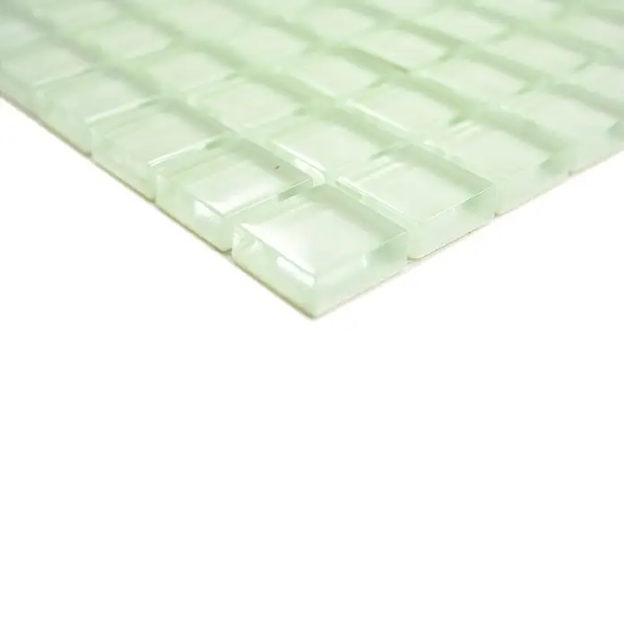 Mosaikfliese Quadrat Crystal XCM 8SE09 - 30 x 30 cm, Weiß, Glänzend