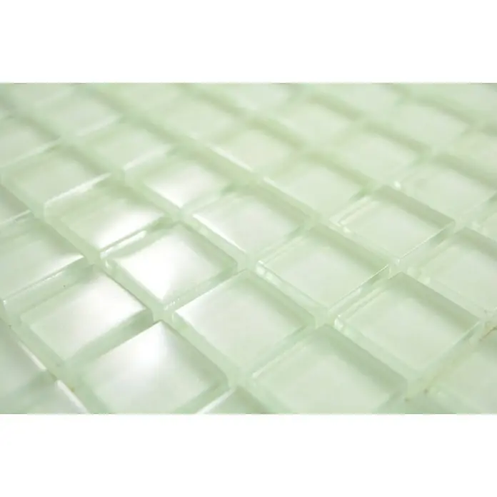 Mosaikfliese Quadrat Crystal XCM 8SE09 - 30 x 30 cm, Weiß, Glänzend