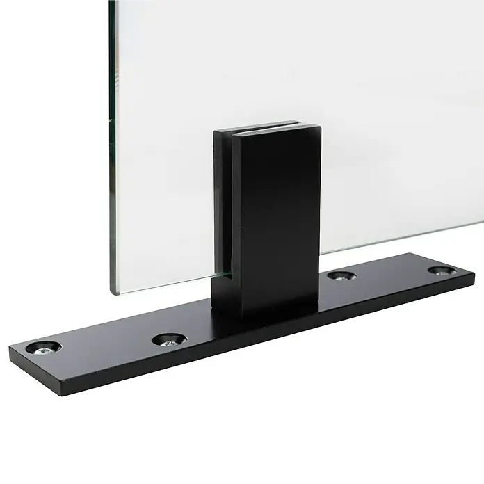 Room Plaza Standfuß - 200 x 40 mm, Schwarz, Passend für: Room Plaza Hygieneschutzglas - Detailaufnahme