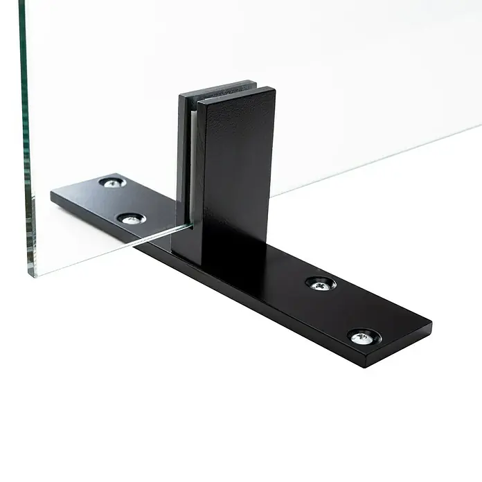 Room Plaza Standfuß - 200 x 40 mm, Schwarz, Passend für: Room Plaza Hygieneschutzglas - Detailaufnahme