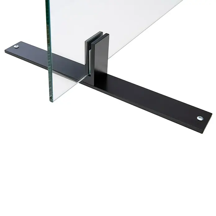 Room Plaza Standfuß - 350 x 40 mm, Schwarz, Passend für: Room Plaza Hygieneschutzglas - Detailaufnahme