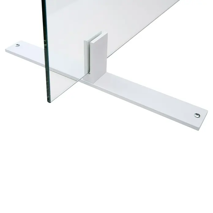 Room Plaza Standfuß - 350 x 40 mm, Weiß, Passend für: Room Plaza Hygieneschutzglas - Detailaufnahme
