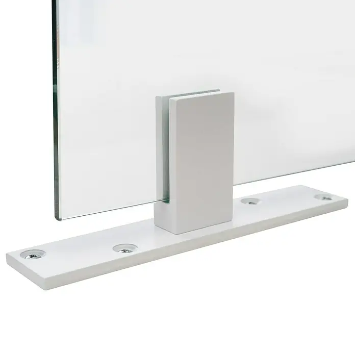 Room Plaza Standfuß - 200 x 40 mm, Weiß, Passend für: Room Plaza Hygieneschutzglas - Detailaufnahme