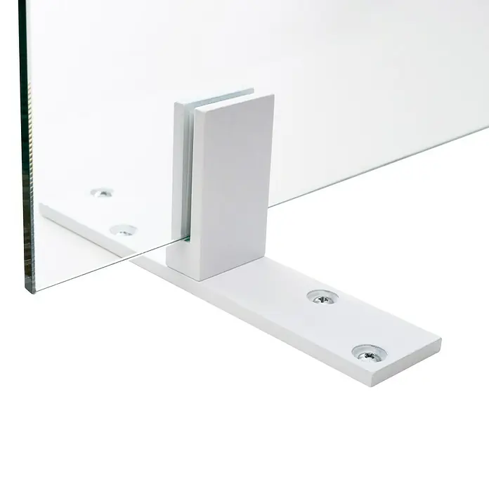 Room Plaza Standfuß - 200 x 40 mm, Weiß, Passend für: Room Plaza Hygieneschutzglas - Detailaufnahme