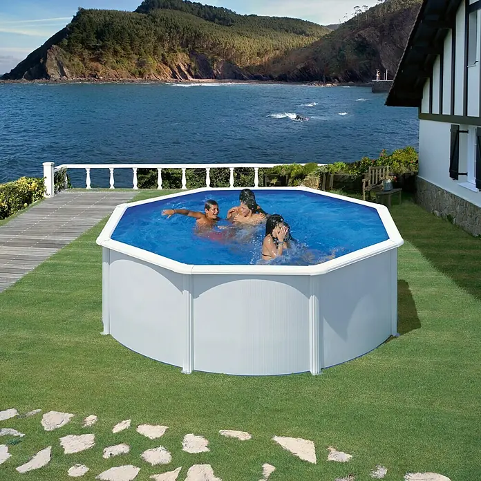 Gre Piscina circular desmontable Fidji - Ø x Al: 350 x 120 cm, 10.102 l, Blanco