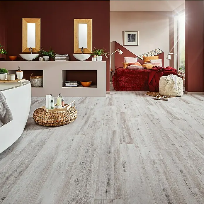 LOGOCLIC Aquaprotect Laminat Milkyway - 1.285 x 192 x 8 mm, Rustikalni pod - Živopisni prikaz