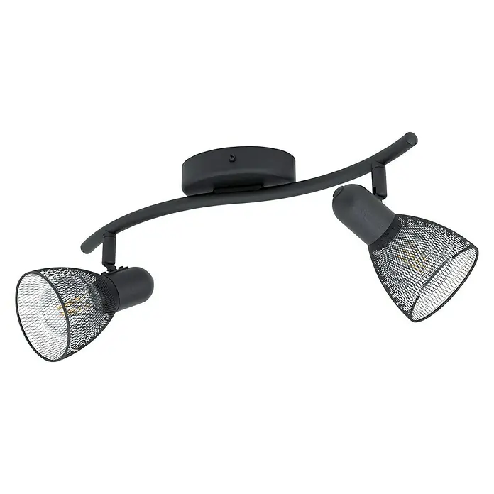 Eglo Carovigno Deckenstrahler - 40 W, Schwarz, E14, Anzahl Leuchtmittel: 2 Stk. - Vorderansicht