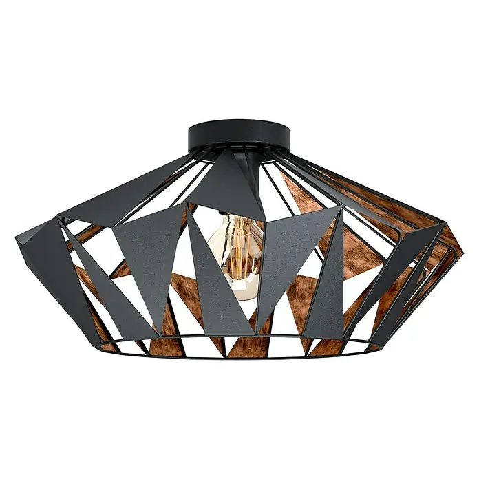 Eglo Deckenleuchte rund Carlton 6 - 60 W, Ø x H: 47 mm x 23,5 cm, E27 - Vorderansicht